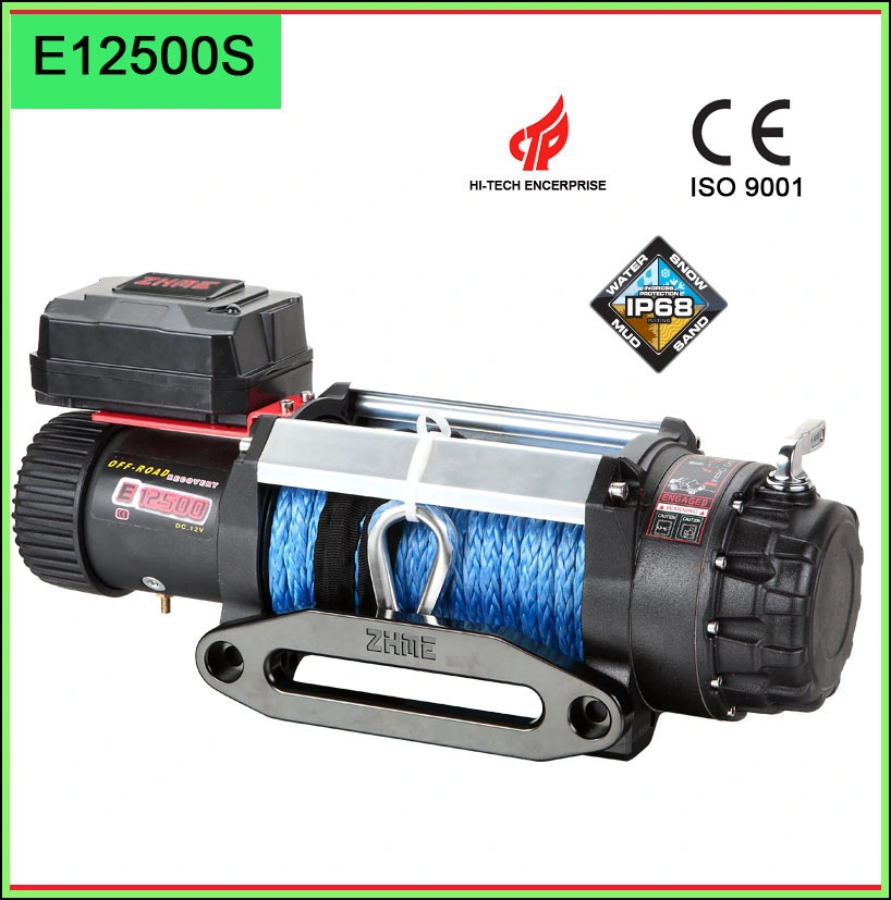 12500lbs Synthetic Rope Water Proof Car Winch