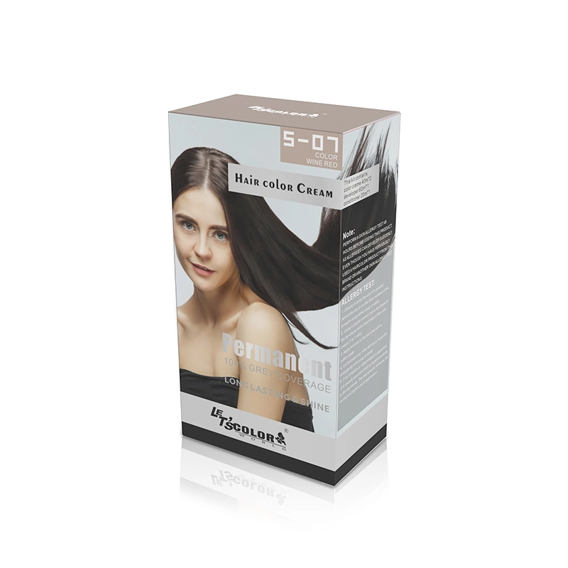 Tous les formule douce naturelle des cheveux gris couleur OEM crème Chocolat Semi-Permanent avec des couleurs de cheveux Colorant Bowder oxydant pour cheveux