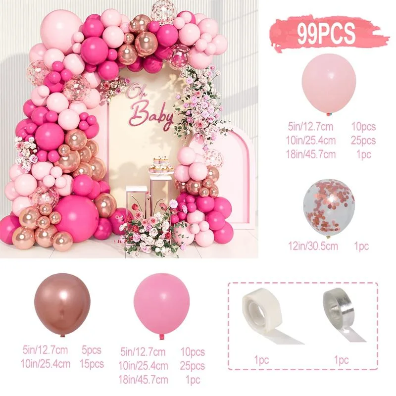 Competitive Price Manufacture Luxury Balloon Garland Kit Red Pink Gold and Blue Balloon