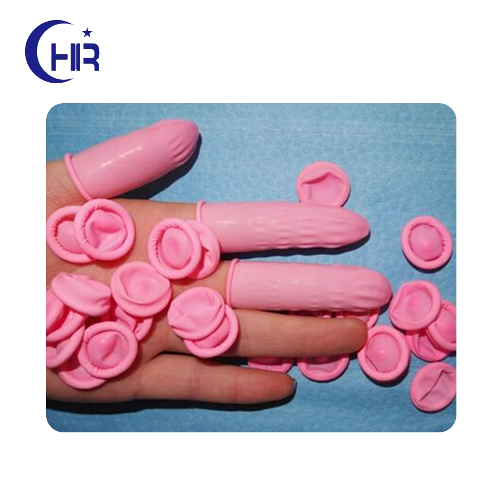 Wholesale Pink Natural Anti Slip Latex Finger Cots