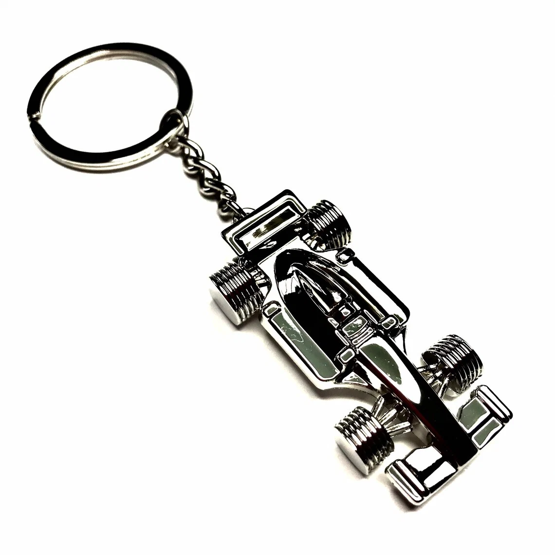 Wholesale/Supplier Metal Crafts Zinc Alloy 3D Formula 1 Racing Car Key Ring Self Defense Accessories Float Beaded F1 Event Custom Hot Selling Meta Keychain