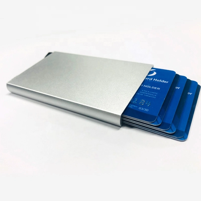 Upgrade Anti RFID Aluminum Popup Metal Slim Credit Card Holder