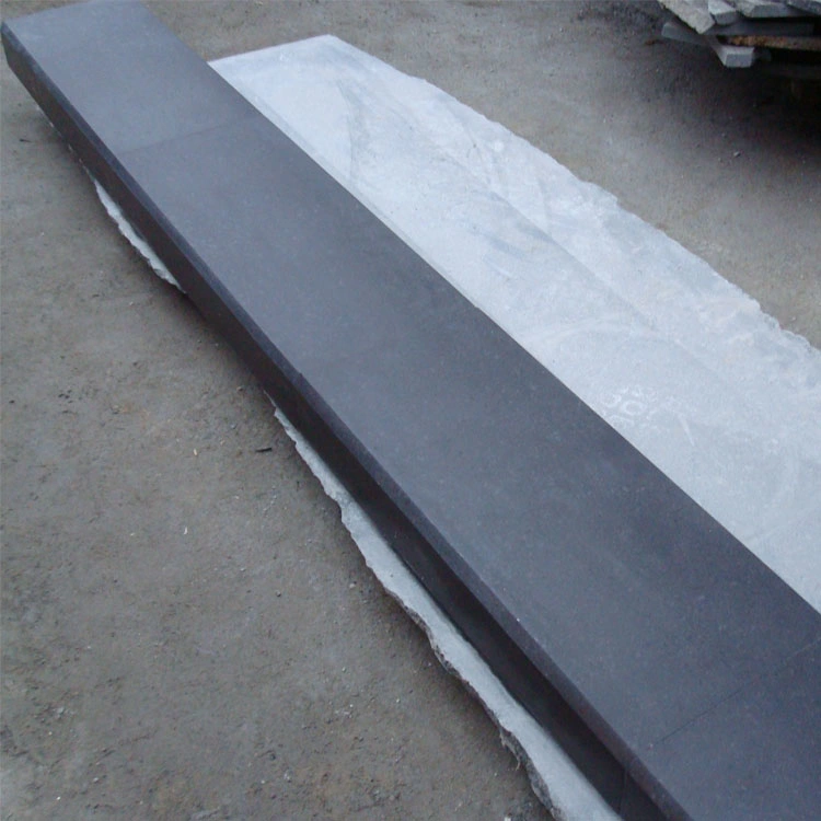 Peaked Form Honed Finish Schwarz Granit Wand Verschließstein für Terrassenprojekte