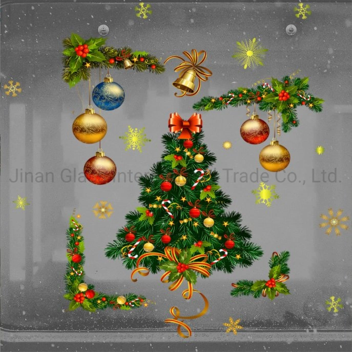 Árbol de Navidad Navidad Nueva ventana de cristal de vinilos adhesivos decorativos Salón Dormitorio Vinilos adhesivos adhesivo de pared