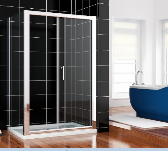 Sally 6mm Tempered Glass Aluminum Frame in Chrome Sliding Shower Door