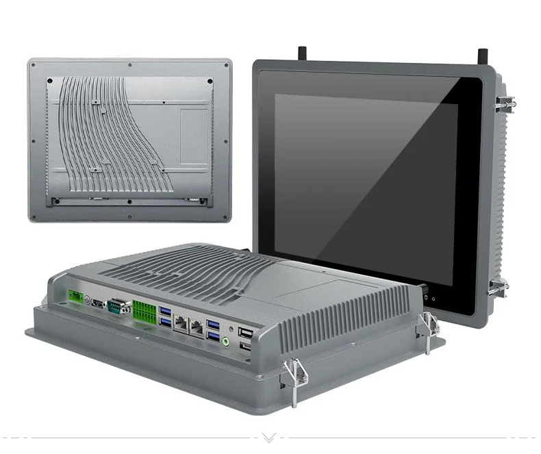 Desktop Type Optional Embedded Vesamount RS232 RS485 Fanless IP65 Waterproof Pcap Touch Panel PC Industrial