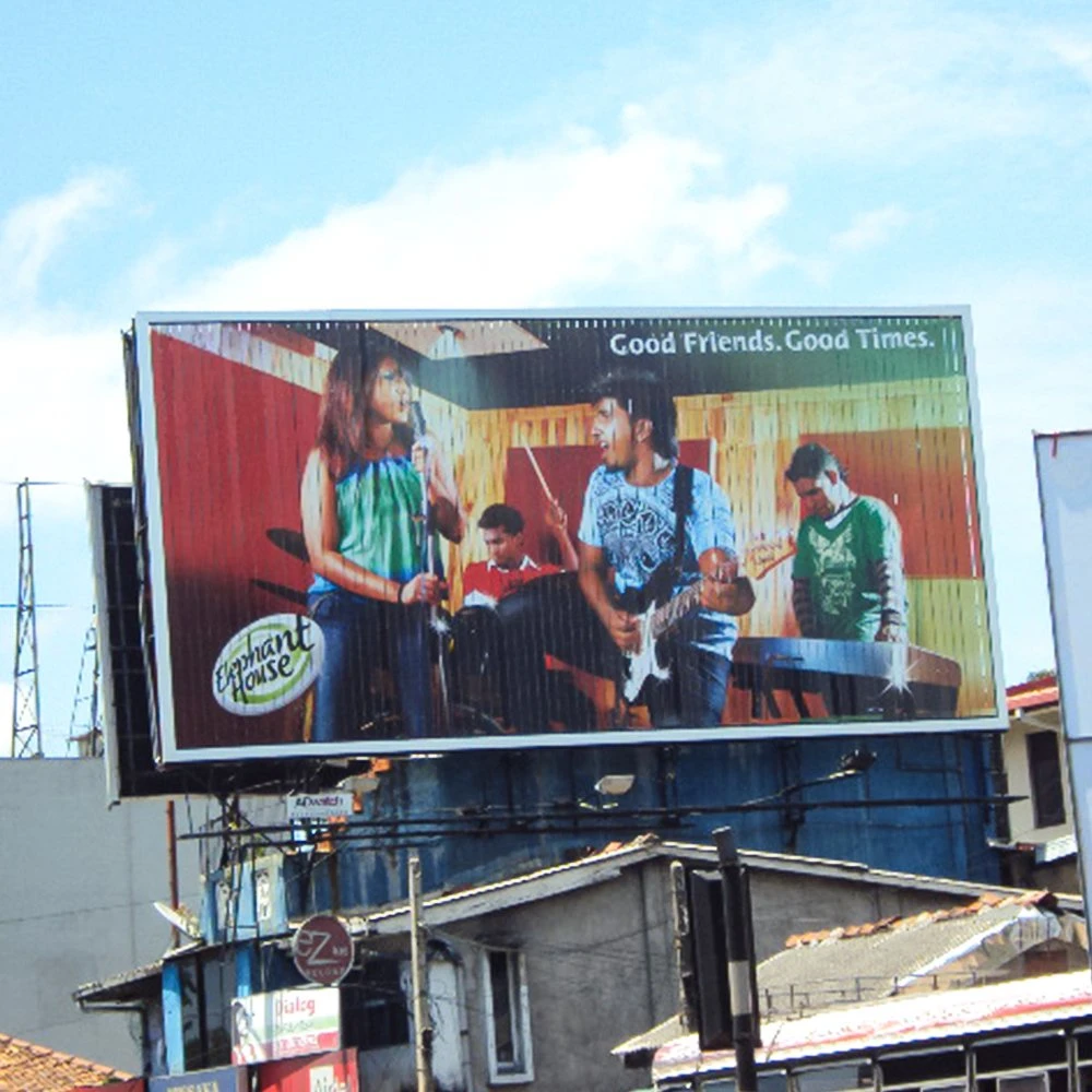 Outdoor Roof Top Curved Hoarding Advertising Solar Powered Electronic Billboards