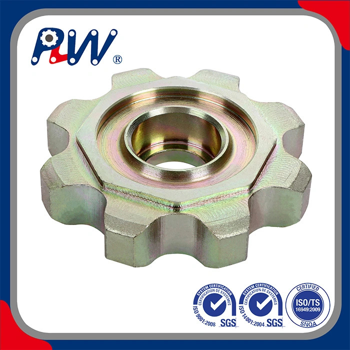 DIN o ANSI de aleación de acero de alta precisión y de la cadena de la rueda dentada de acero inoxidable