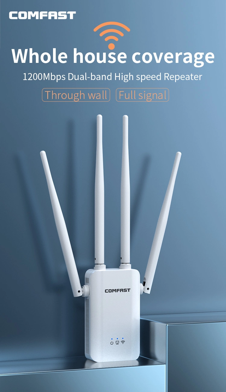 1200Mbps Dual-Band WiFi Extender CF-Wr756AC WiFi Signal Booster WiFi Range Extender Wireless Repeater