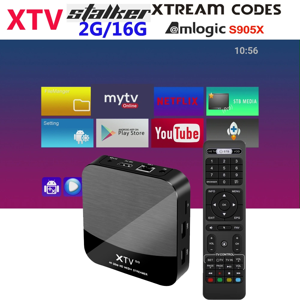 Meelo Plus Xtv 5g Support Stalker Xtream Codes Smart TV Box Android 9.0 Amlogic S905X 2GB 16GB Set Top Box 5g WiFi 4K IPTV Media Player TV Box