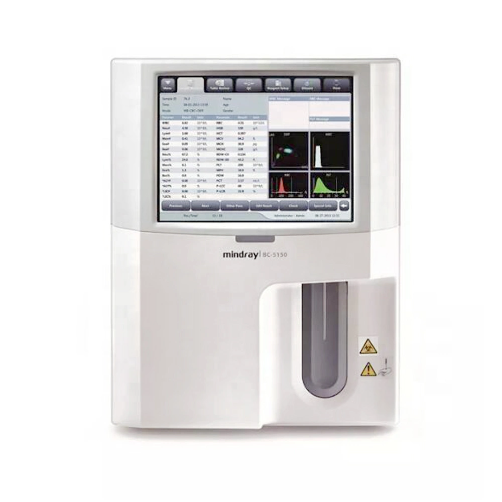 Analyseur de sang Mindray BC-5150 entièrement automatique hématologie sang CBC en 5 parties Instrument de test