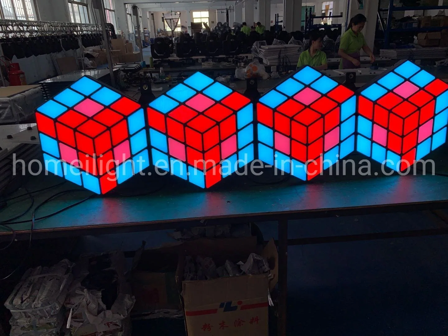 Alta luminosidade RGB LED Cubo Mágico 3D de Parede.