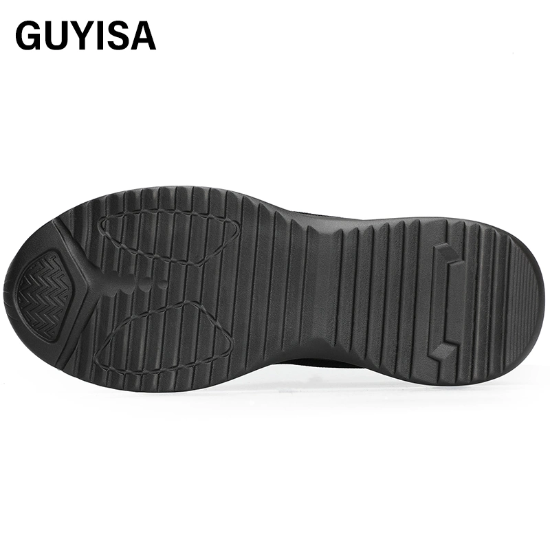 La mano de obra Guyisa zapatos seguros desodorante transpirable y ligera que el trabajo de los hombres zapatos deportivos casuales Zapatos de seguridad con la parte inferior de goma