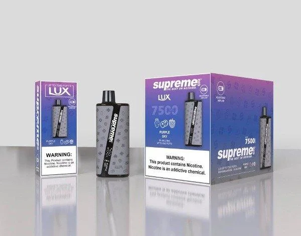 Original Supreme Cig Lux 7500 Epic+ 7000 Puffs Disposable/Chargeable Vape Pen Electronic Cigarette Fume Elf Vapor Wholesale/Supplier Hookah Pen Ecigar Fume Tornado 9000