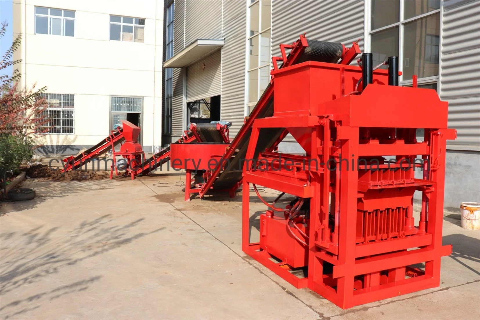 Cy4-10 Automatic Soil Making Machine Clay Interlock Paving Machine Hydraform Brick Machine