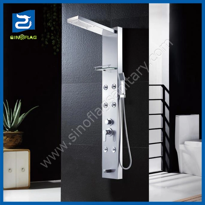 LED Digital Temperature Display Ss Shower Column Panel