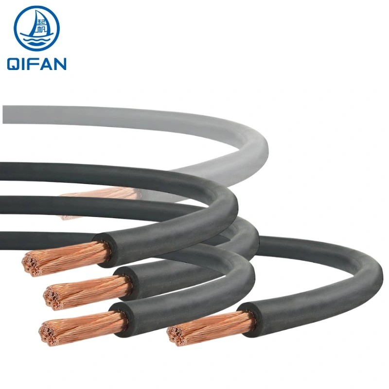 Heavy Duty Natural Flexible PVC or Neoprene Rubber Welding Cable 1 1/0 2/0awgwith Black or Orange Color