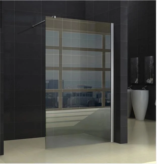Bathroom Shower Glass Door Shower Enclosure with Stainless Steel Supporting Bar