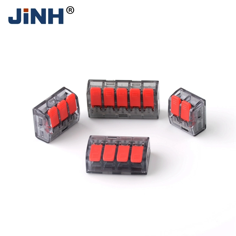 Electrical Compact Spring Push in Wire Terminal Block Splice 2 Pin Lever Connectors for LED