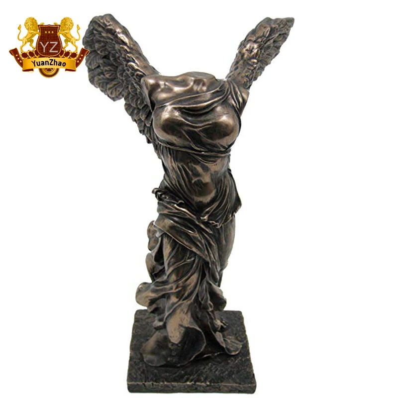 تمثال الملاك الغربي بالحجم البرونزي مع تمثال الملاك الغربي تمثال ساموثراس