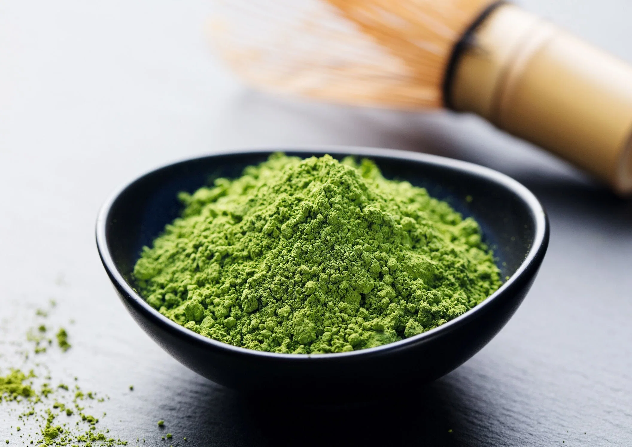 Matcha Powder Made of Pure Green Tea From Nature Aiding Digestion