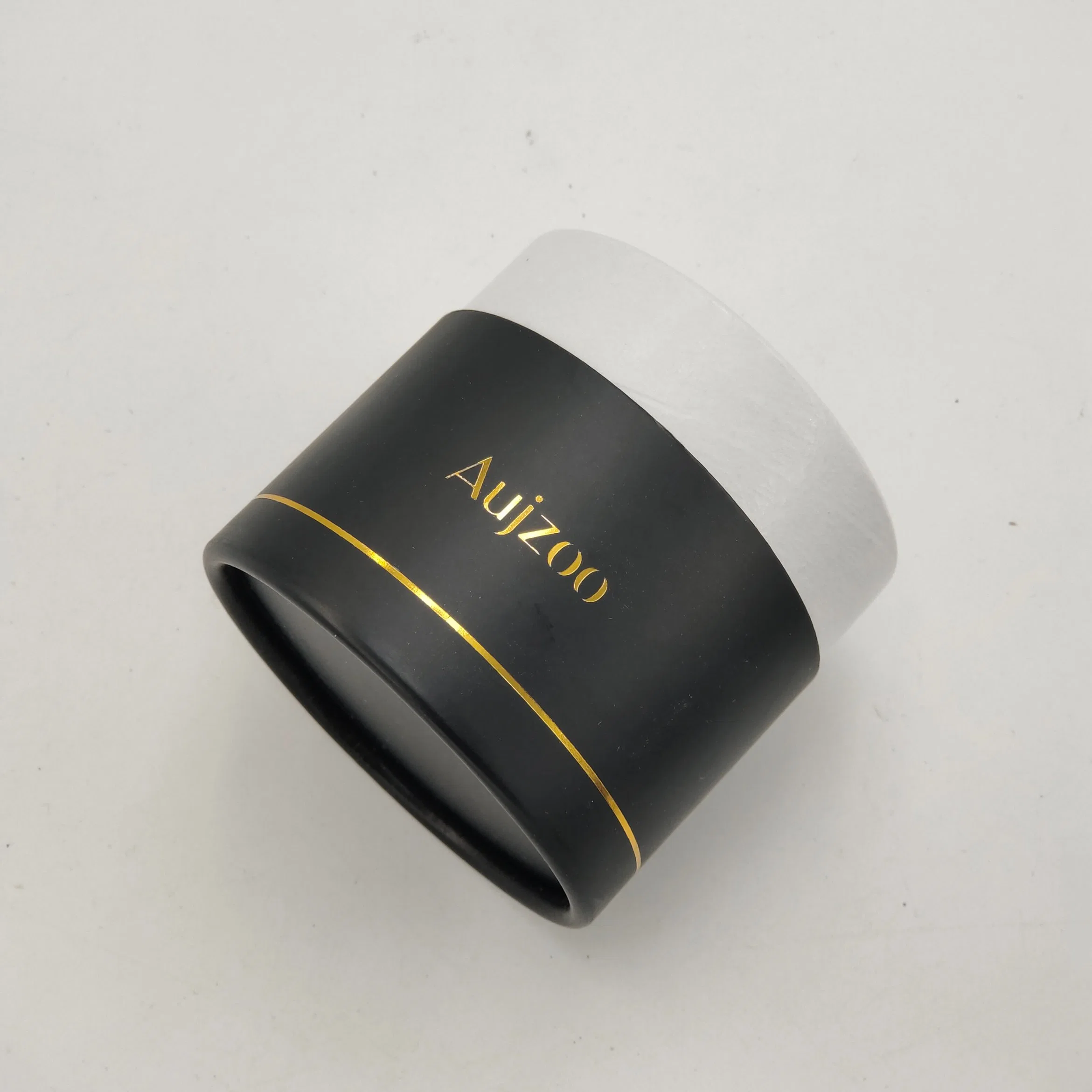 El lujo de oro y negro caja de embalaje de cartón de embalaje Caja cilíndrica de tubo con el logotipo personalizado