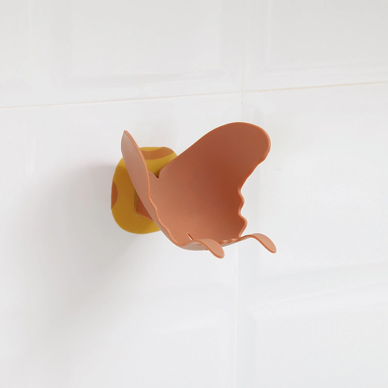 Butterfly Jabonera Punch-Free Wall-Mounted titular de la Soap con gancho hogar baño multifunción rack Almacenamiento