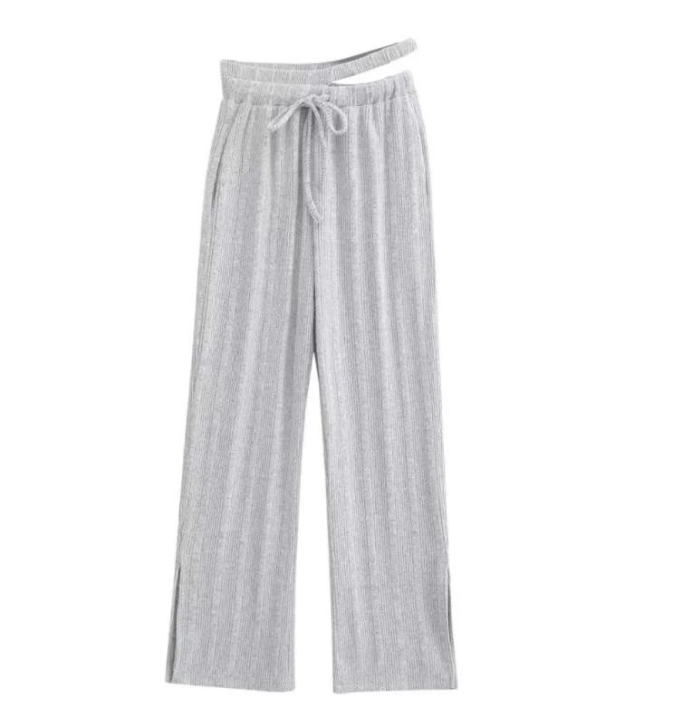 Cintura alta 2023 Damas Moda Split pantalones Casual de alta calidad Pantalones de señoras Split Casual