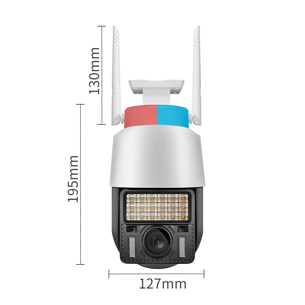 5.5 Inch WiFi Alarm Light PTZ Solar-Powered Camera