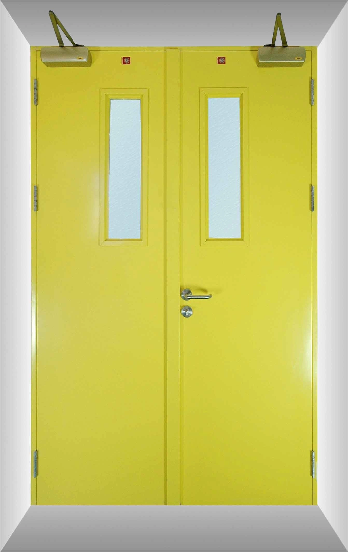 Industry Commercial UL Certificate Glazed Security Galvanized Steel Exit Door Emergency Exit SUS 304 Stainless Steel Escape Entry Swing Metal Gate Flush Doors