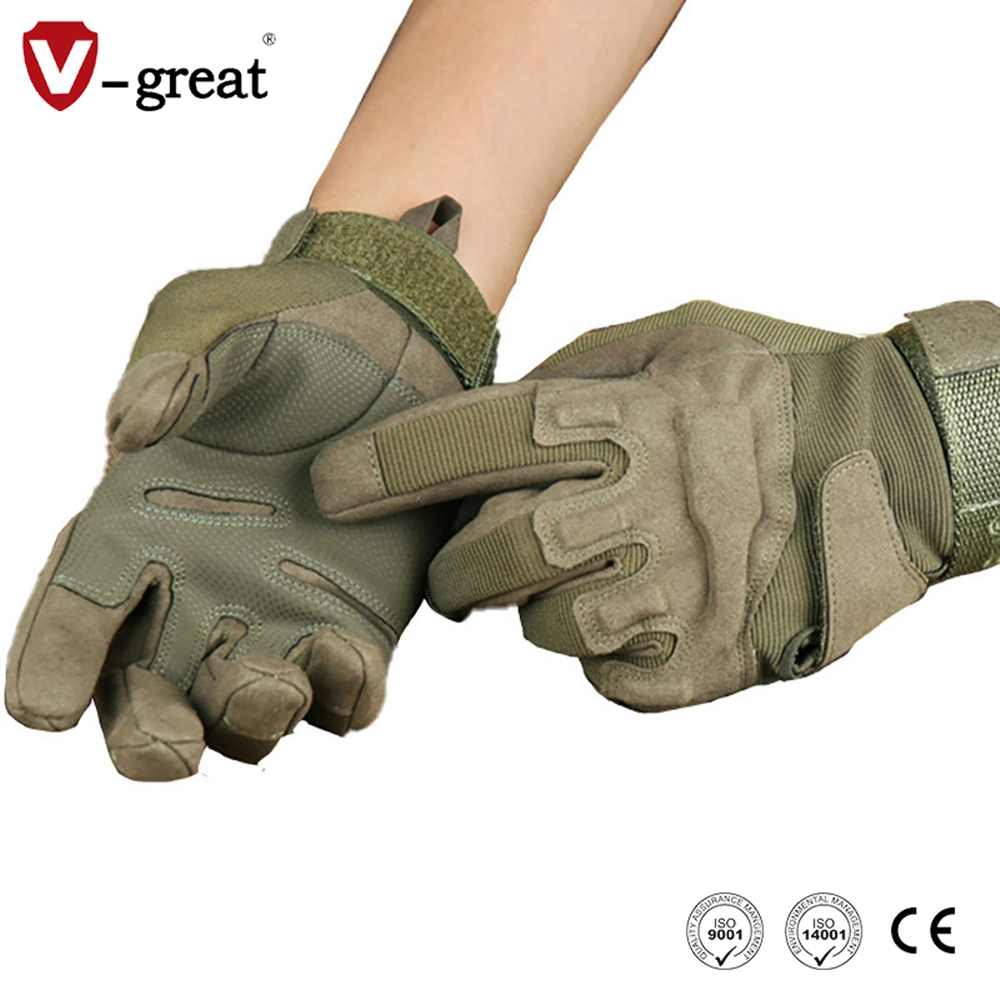 Wholesale/Supplier Custom Black/Khaki/Army Green Colors Protective Full-Finger Tactical Gloves