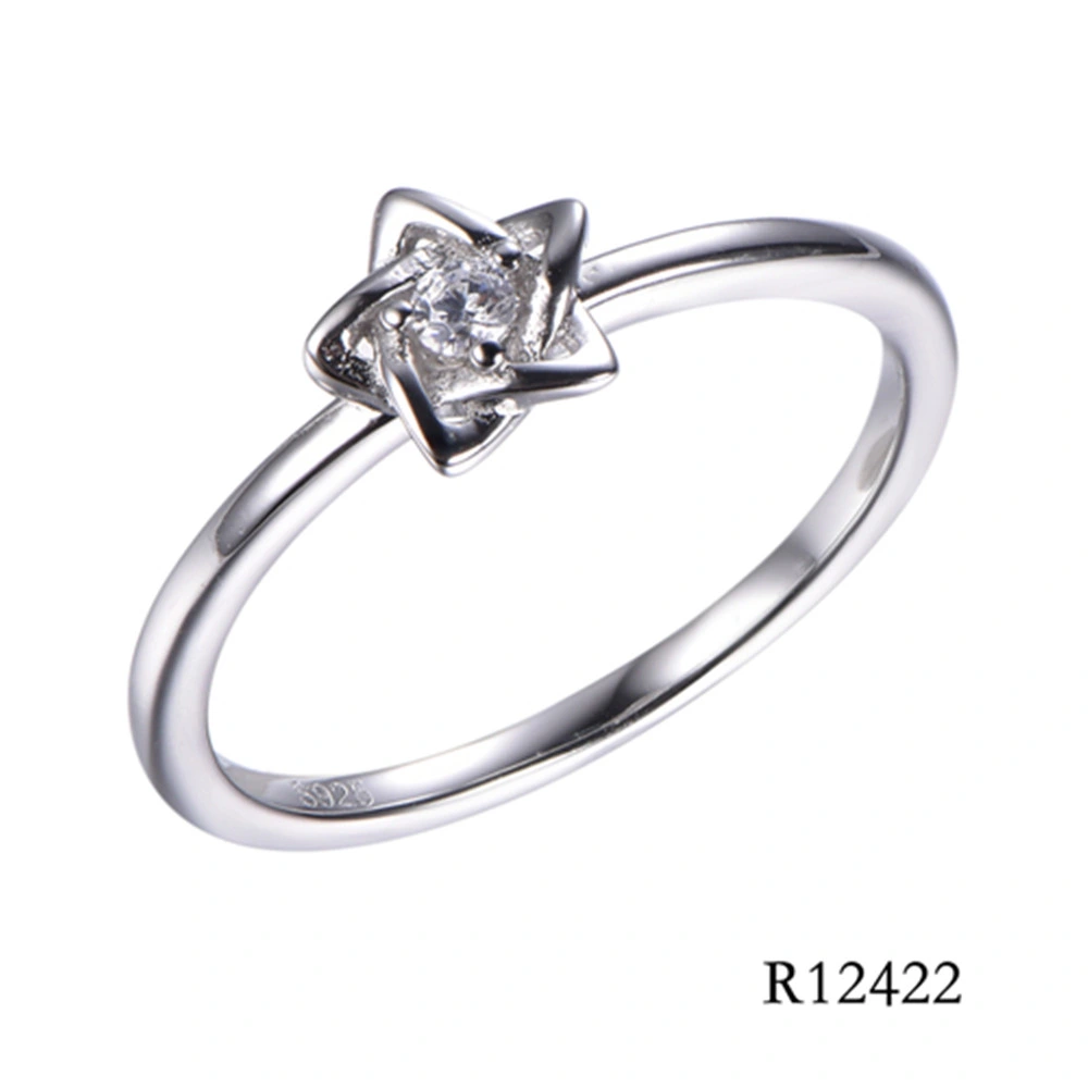 New Design 925 Sterling Silver with CZ Simple Ring jewellery