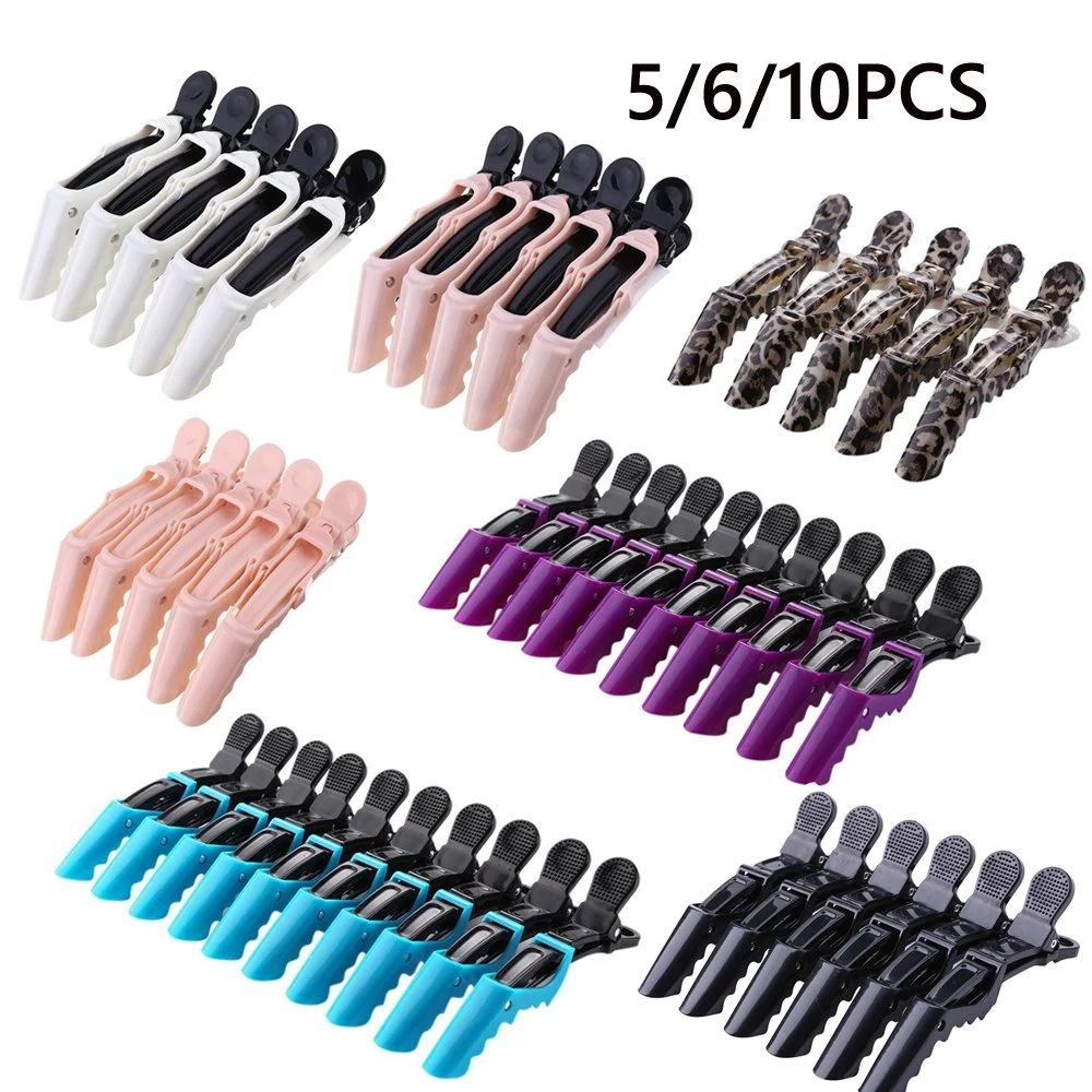 5/6/10PCS/Lot Plastic Hair Clip Barber Salon Styling Hair Accessory Hairpin