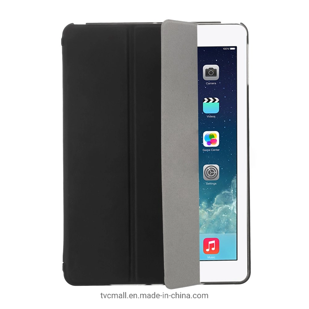 Tablet-Hülle für iPad Air (2013) Schutzhülle stoßfest Schale PU-Leder Tablet dreifach-Fold Standabdeckung Unterstützung Auto Wake / Sleep - Schwarz