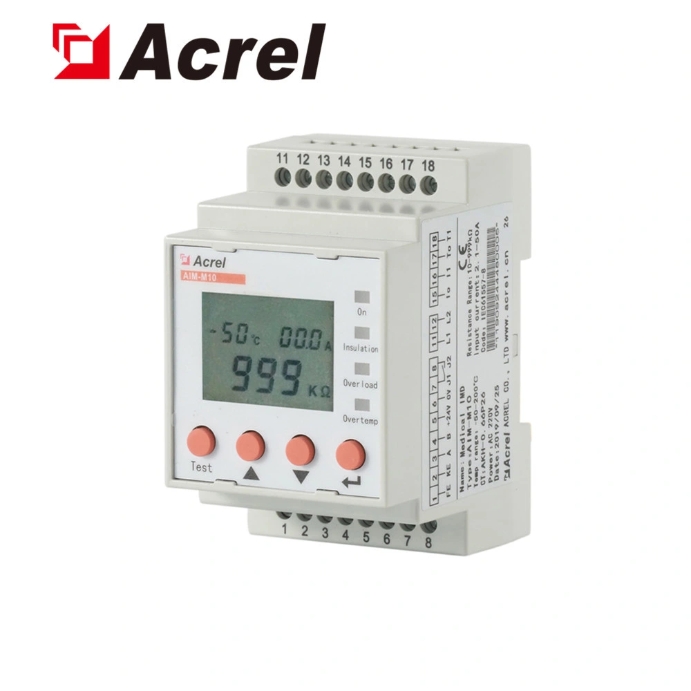 Acrel Aim-M10 isolamento hospitalar Groud Monitor Avaria Dispositivo Detector para desenterrados AC/DC de sistemas de controle