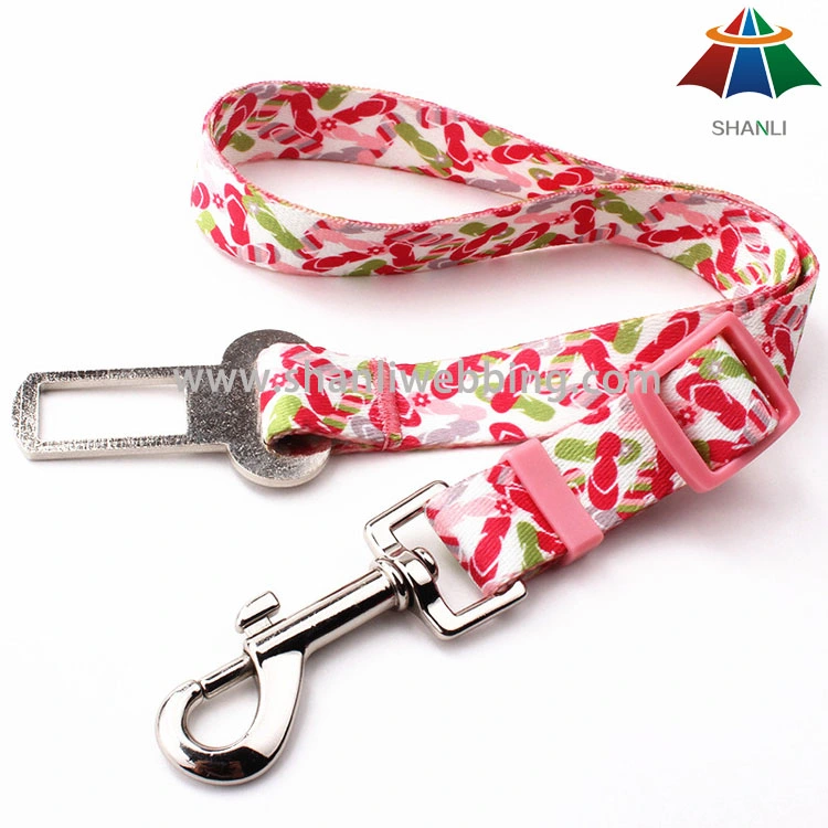 Hot-Sale High-Quality Heat-Transfer Printed 1" Nylon/Polyester Pet Seat Belt, Dog Protection