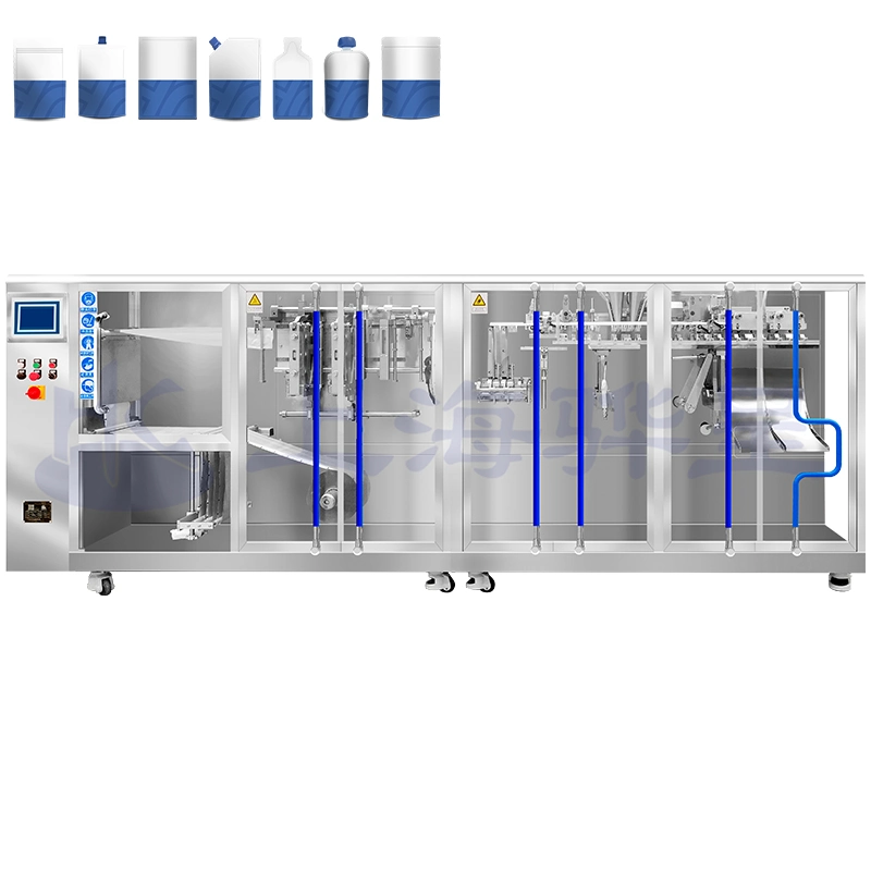 Hffs Roll Film Form Horizontal Automatic Powder Flour Flat Sachet 3/4 Sides Seal Pouch Packing Machine with Factory Price