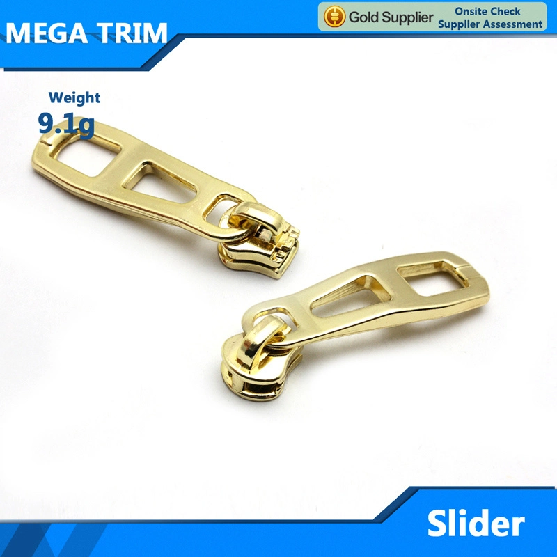 Fashion Wholesale/Supplier Gold Custom Alloy Zipper Slider