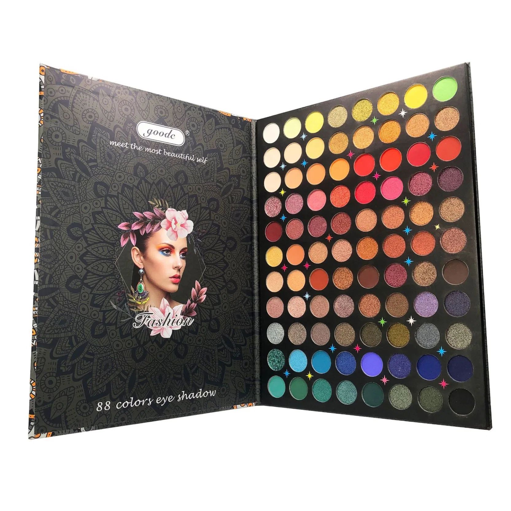 FL-06 88 fard à paupières de couleurs Palette couleur mat imperméable nacre de la Terre de gros de maquillage