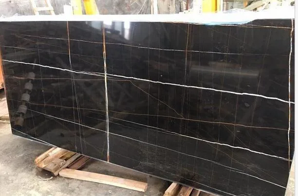 Black Marble Tiles/Slabs/Countertop Gold Vein Bathroom Bench Top