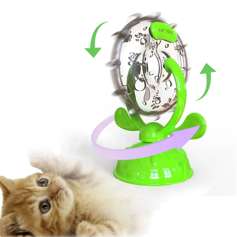 Cat Track Movable Magical Wheel Interact Tumbler Leaking Feeder Toy