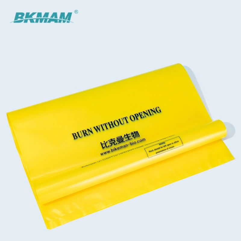 2022 Hot Promotion Biohazard Yellow Plastic Bags with Thicken PP Material Autoclave 134 Degree