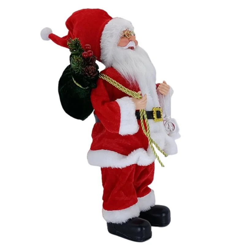 Hot Sale Christmas Santa Claus with Gift Bag Ornament Decoration