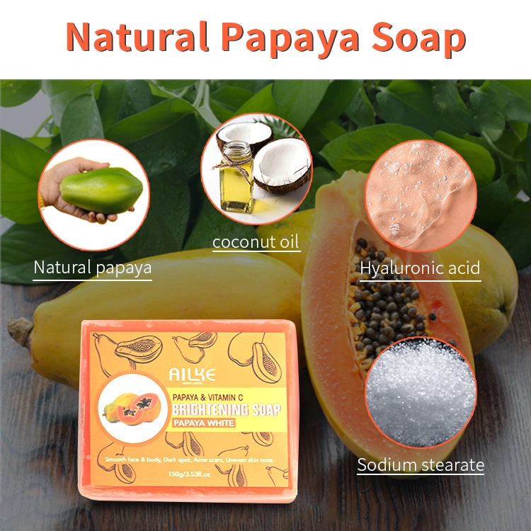 Wholesale/Supplier Beauty Organic Moisturizing Skincare Acne Repair Women Facial Cleanser Papaya Soap Whitening