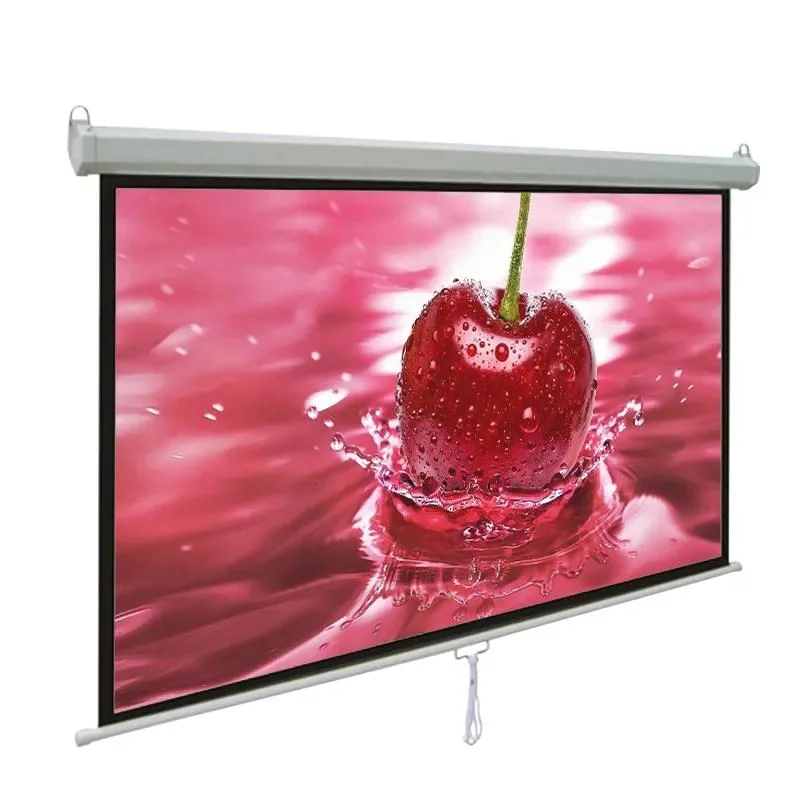 72" 4: 3 Manual Wall Projection Screen, Matte White