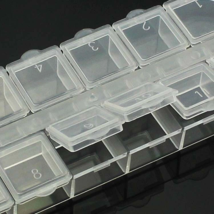 7 días Pill Box Organizador semanal de la píldora, Pill Case, Caja de la píldora del medicamento