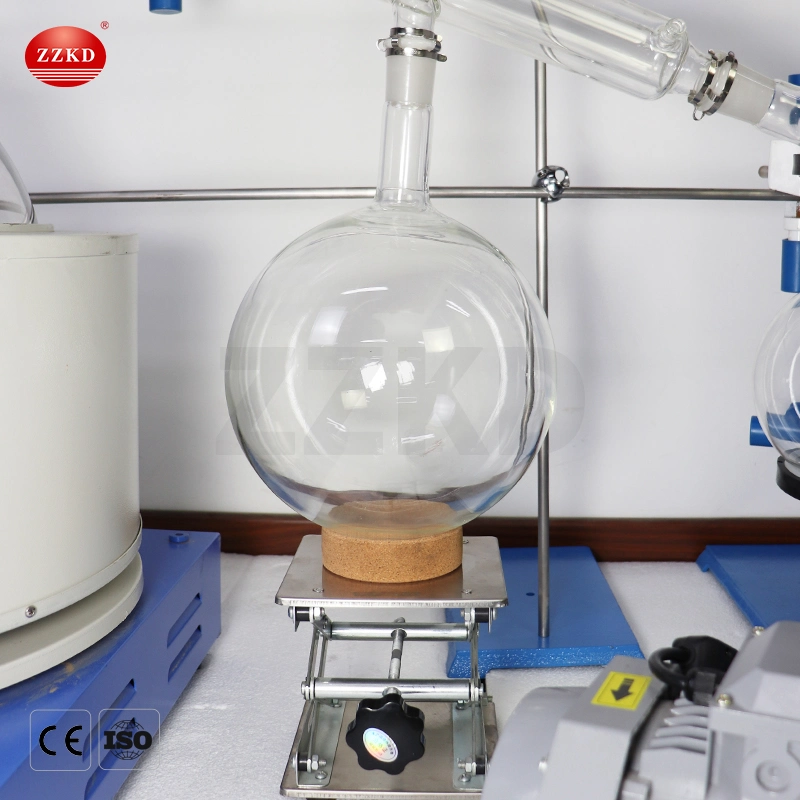 Evaporador de caminho curto com vácuo químico de laboratório de 5 L, 10 L e 20 L. preço Limpeza do equipamento de destilação de película sistema de chave de ignição de abertura curta Kit