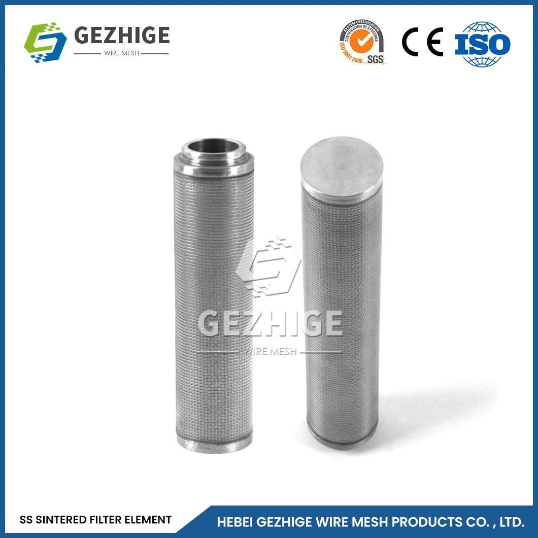 Gezhige Sintered Glass Filters Wholesaler 222 Interface Scale Resistance Sintered Carbon Filter Element China 316L Sintered Stainless Steel Filter Cartridges