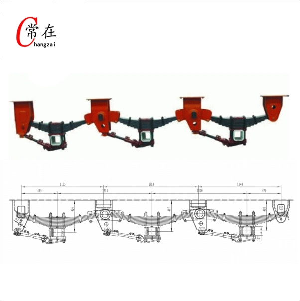 Semi Trailer Air Bag Suspension 3 Axle Suspension Parts American Type Trailer Suspension Tandem Axle Trailer Suspension