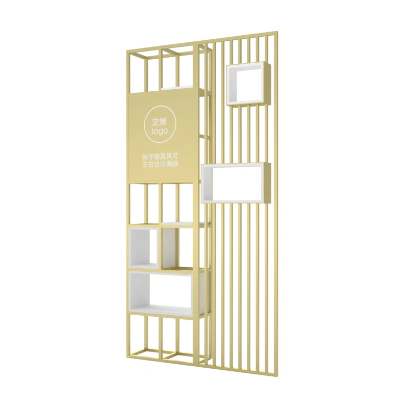 Minimalist Home Decorative Folding Screen Store Partition Shelf